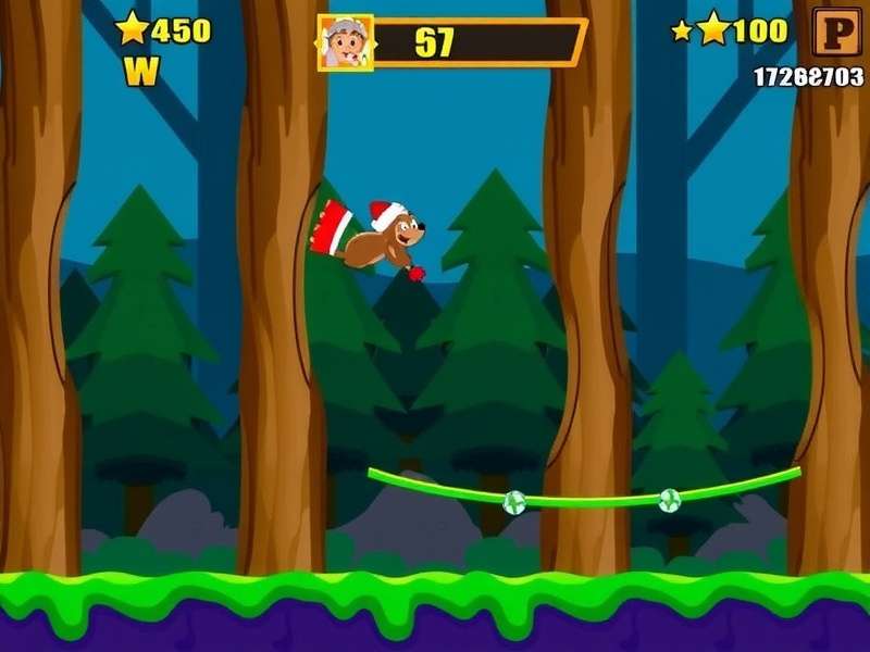 Bouncing Beaver Blitz Gameplay Screenshot